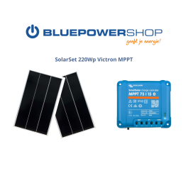 Bluepowershop  Solar set 220Wp Victron MPPT 75/15 + 2 x 110Wp paneel